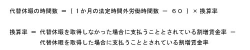 代替休暇制度の計算式