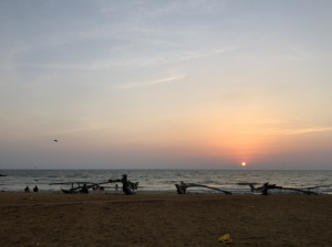 インド洋に沈む夕日